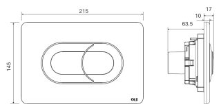 Кнопка смыва пневматическая  SALINA 640097